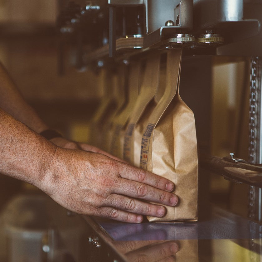 Coffee, tea, bakery kraft paper bag.