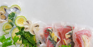 Vacuum Bag with meat herb and fruit