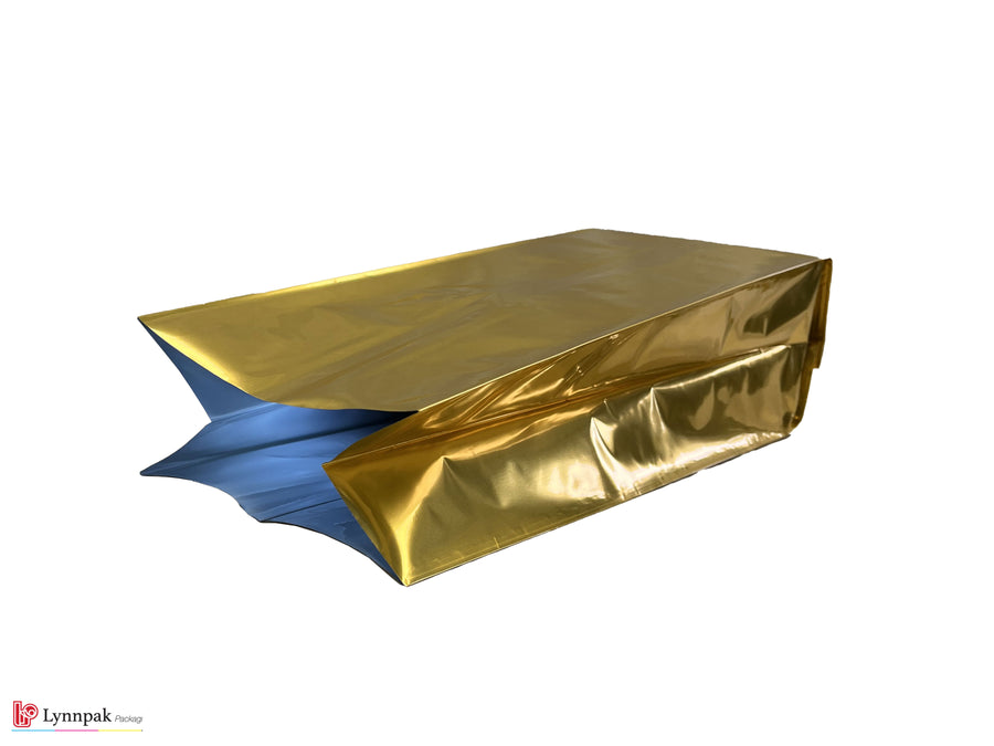 Gold Side Gusset Bag fits 5lb, side view