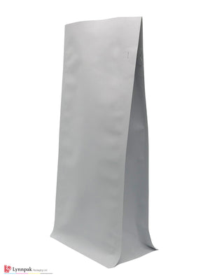 1 lb Block Bottom Bag with Pocket Zipper - 750 Pcs/Box