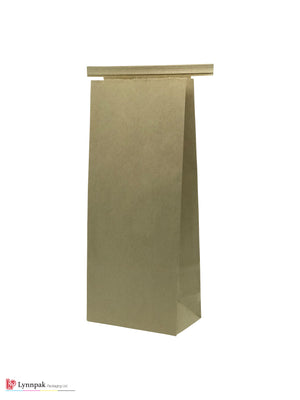1 lb Natural Kraft Paper Bag with Tin Tie - 1000 Pcs/Box